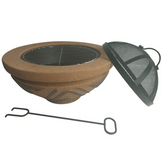 Clay Fire Pit Bowl (Brown, 43.18 cm) - SquareDubai